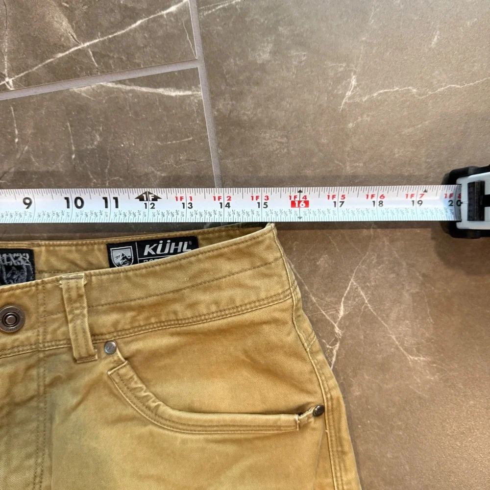Kuhl Rydr Pants Tan Articulated Knee Cotton Blend Hiking Thick 31 x 32